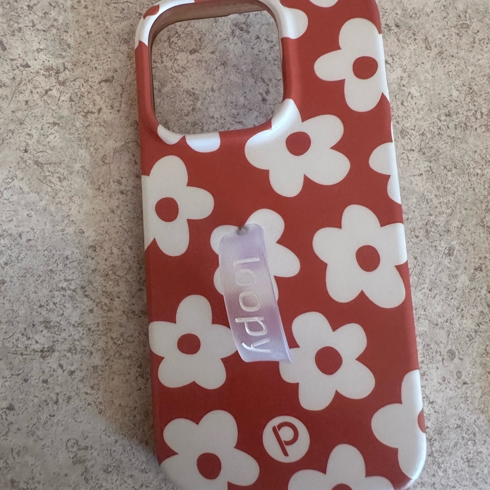 Loopy Case Red and White Floral iPhone Case, iPhone 14 Pro